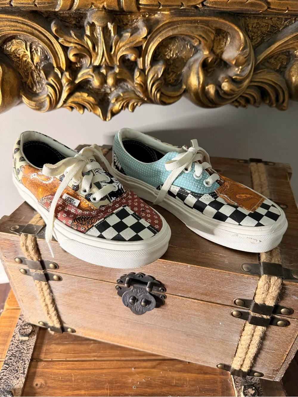 Vans Patchwork Checkerboard Low-Top Sneakers - Multicolor - Picture 2 of 7
